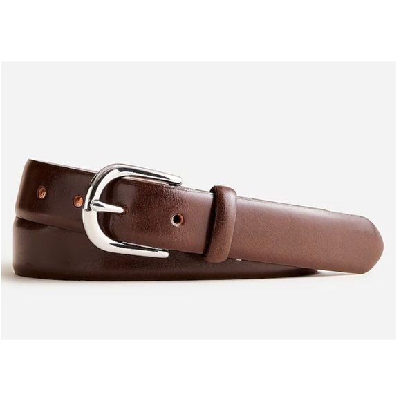 J. Crew Other - J.Crew Mens Brown Rounded Italian Leather Dress Belt Size 32